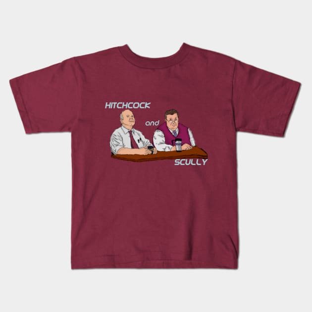 Hitchcock and Scully Kids T-Shirt by CharlieWillow